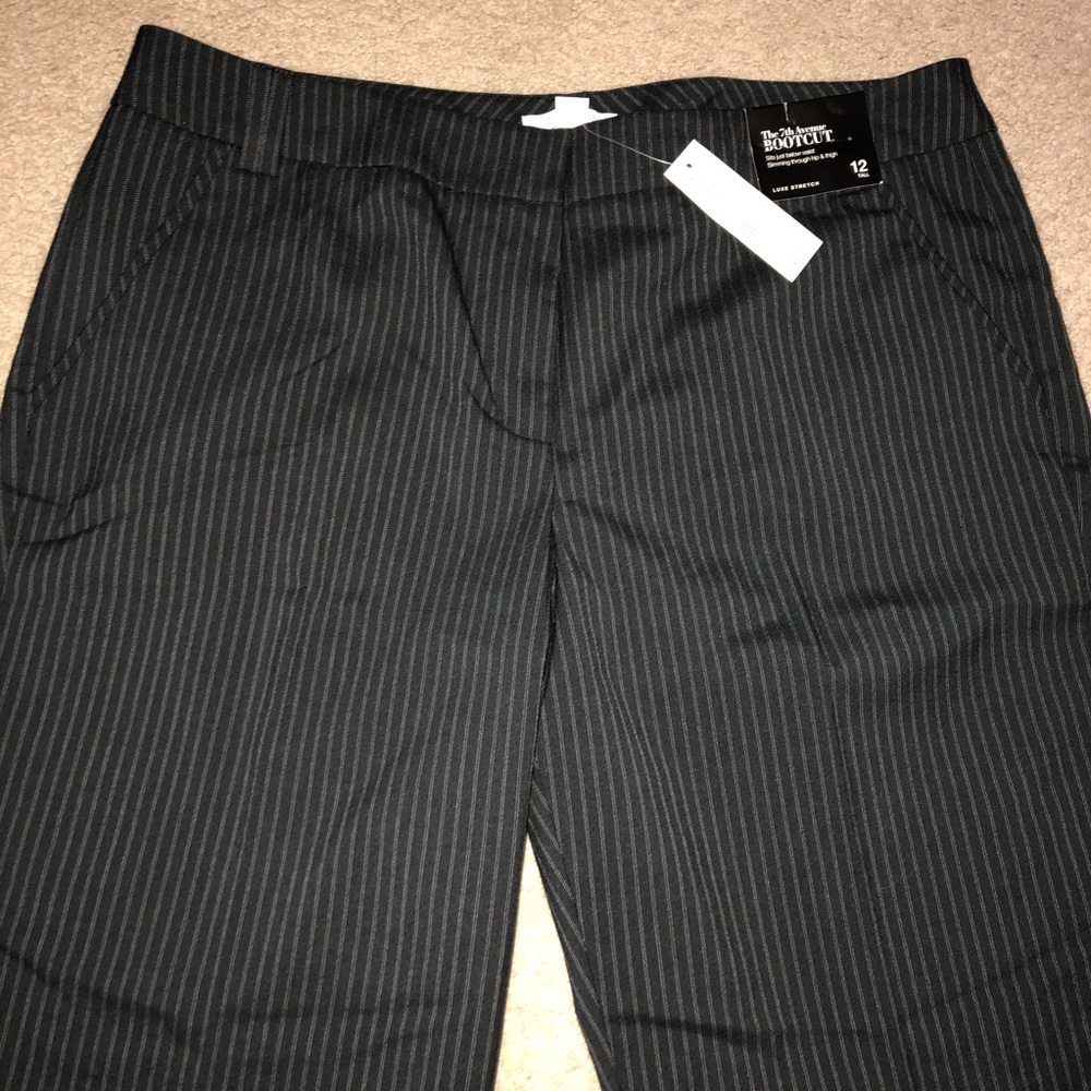 Black Pin-Striped Dress Pants